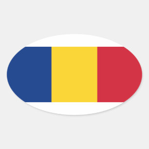 Pegatina Ovalada Rumania