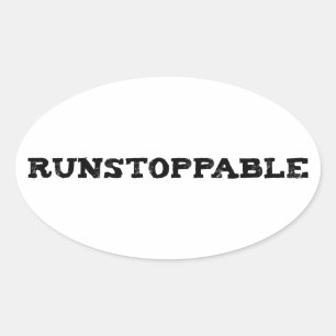 Pegatina Ovalada Runstopable