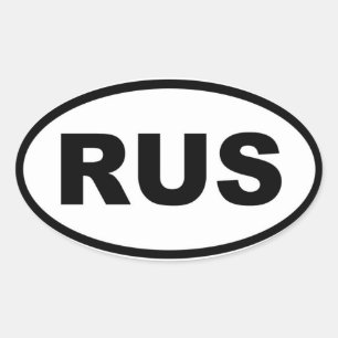 Pegatina Ovalada Rusia RUS European