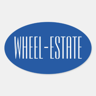 Pegatina Ovalada Rving RV Camper Camp Motor Home Fun = Wheeler Esta