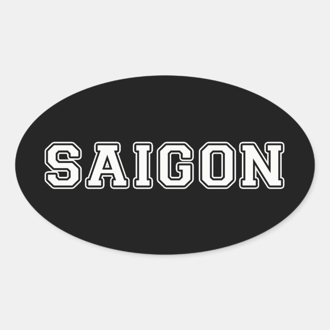 Pegatina Ovalada Saigón (Anverso)