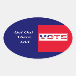 Pegatina Ovalada Salir Y VOTAR