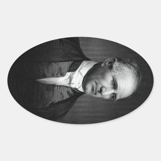 Pegatina Ovalada Sam Houston (Anverso)