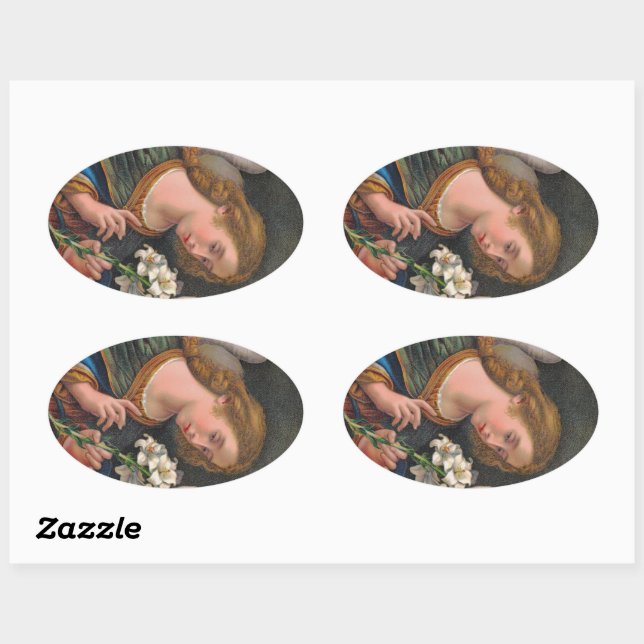 Pegatina Ovalada San Gabriel el Arcángel (M 035) (Hoja)