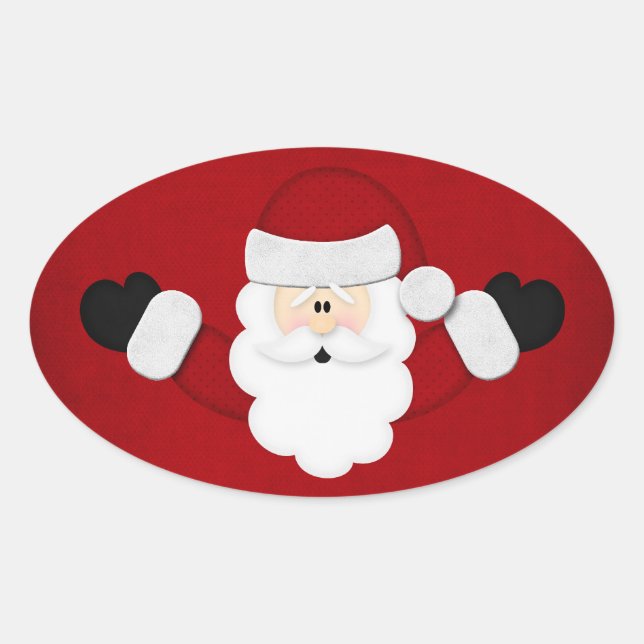 Pegatina Ovalada santa (Anverso)