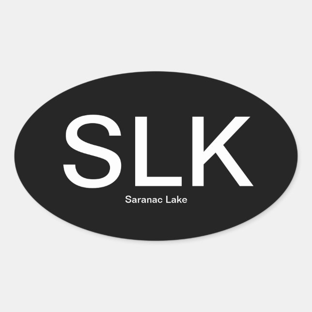 Pegatina Ovalada Saranac Lake SLK Oval Bumper Sticker (Anverso)