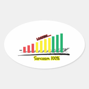Pegatina Ovalada SarcasmMeter