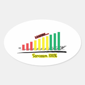Pegatina Ovalada SarcasmMeter