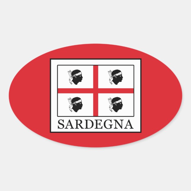 Pegatina Ovalada Sardegna (Anverso)