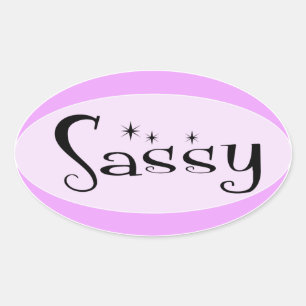 Pegatina Ovalada Sassy