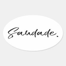 Pegatina Ovalada Saudade Black