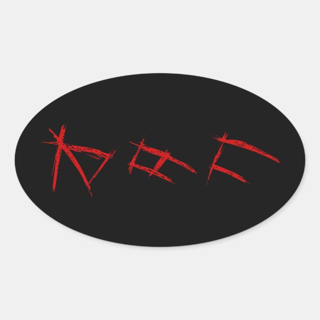 PEGATINA OVALADA SCARY OTAKU オ タ・ (Anverso)