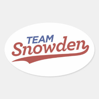 Pegatina Ovalada Script de Team Snowden
