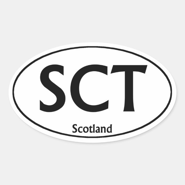 Pegatina Ovalada SCT Scotland Oval Bumper Sticker (Anverso)