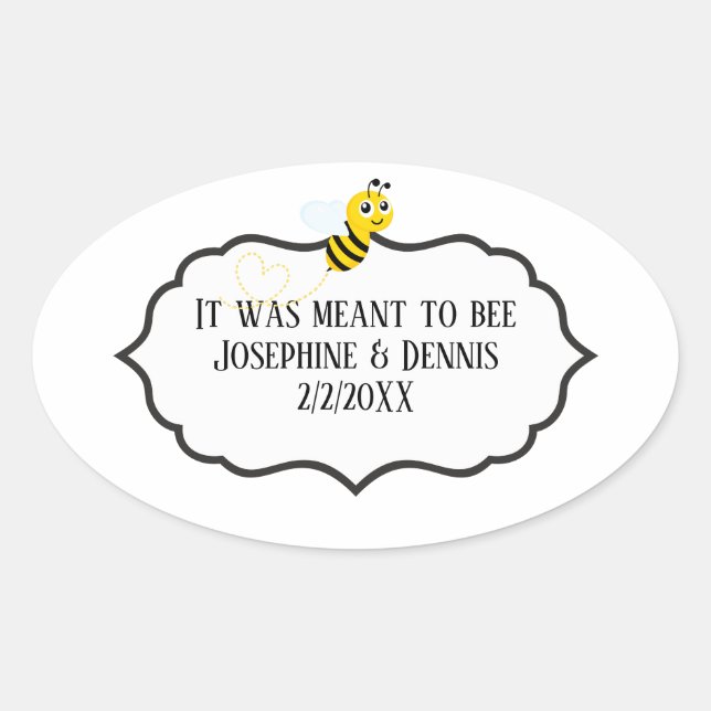 Pegatina Ovalada Se suponía que iba a ser la ducha de novia favorit (Anverso)