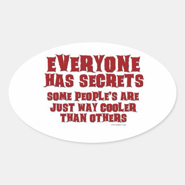 Pegatina Ovalada Secretos de Guay (Anverso)