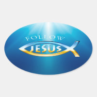 Seguir a Jesús - Símbolo cristiano de pescado ciel