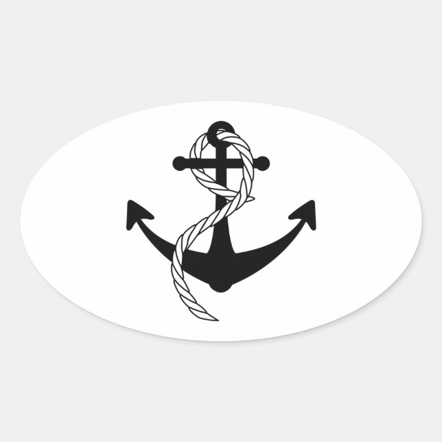 Pegatina Ovalada Seiss de Anker Schwarz (Anverso)