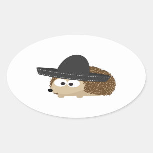 Pegatina Ovalada Señor Hedgehog