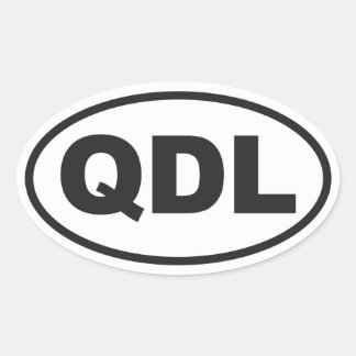 Pegatina Ovalada Señora peculiar del perro