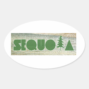 Pegatina Ovalada Sequoia