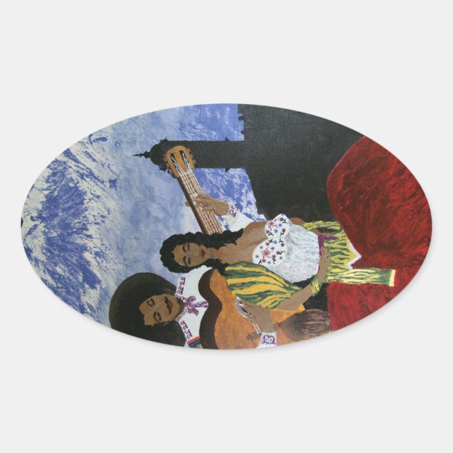 Pegatina Ovalada Serenata de la Catedral (Anverso)