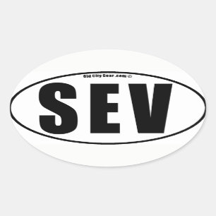 Pegatina Ovalada Sevilla - Vecindario (qty 4)
