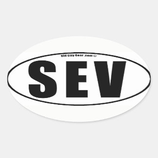 Pegatina Ovalada Sevilla - Vecindario (qty 4)