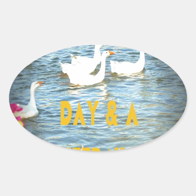 Pegatina Ovalada Siempre dejamos satisfechos a nuestros clientes. (Anverso)