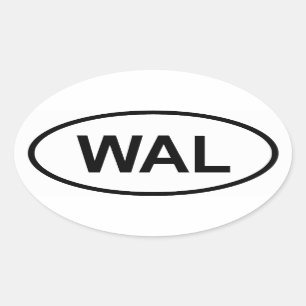 Pegatina Ovalada Sierra Leona "WAL"