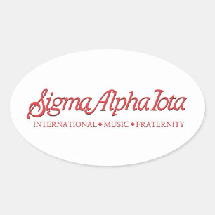 Pegatina Ovalada Sigma Alpha Iota Fraternidad Internacional de Músi