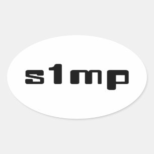 Pegatina Ovalada Simp número uno