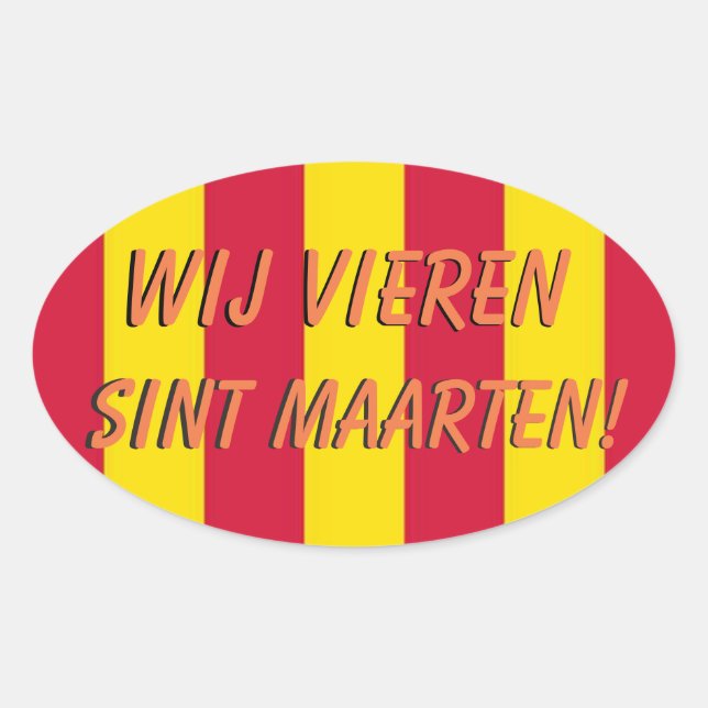 Pegatina Ovalada Sint Maarten deur sticker (Anverso)