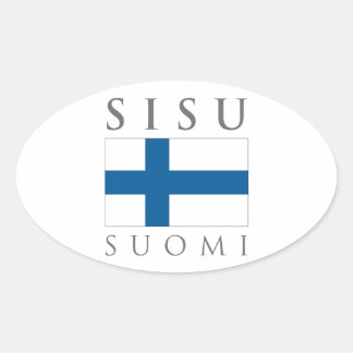 Pegatina Ovalada Sisu Suomi