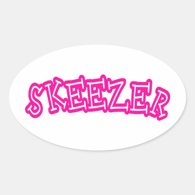 Pegatina Ovalada Skeezer (Anverso)
