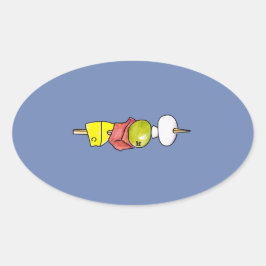 Pegatina Ovalada Skewer