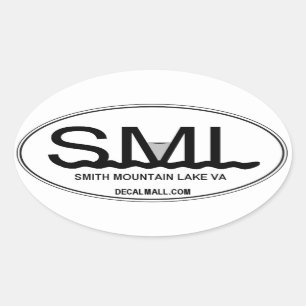 Pegatina Ovalada SML Auto Window Decal Smith Mountain Lake Virginia
