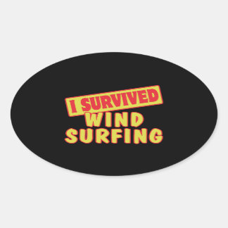PEGATINA OVALADA SOBREVIVIR EL WINDSURF