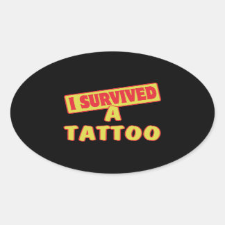 PEGATINA OVALADA SOBREVIVIRÉ UN TATTOO