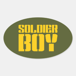 PEGATINA OVALADA SOLDIER BOY