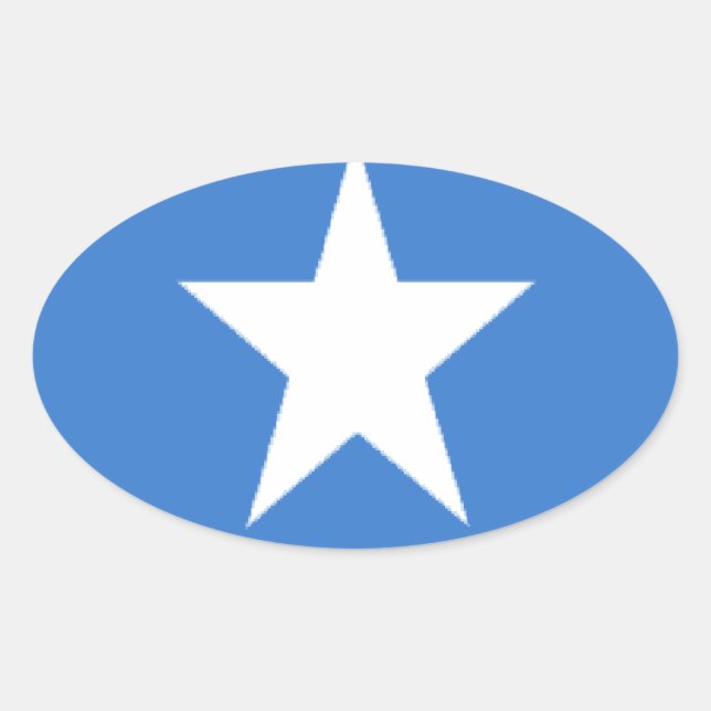Pegatina Ovalada Somalia (Anverso)