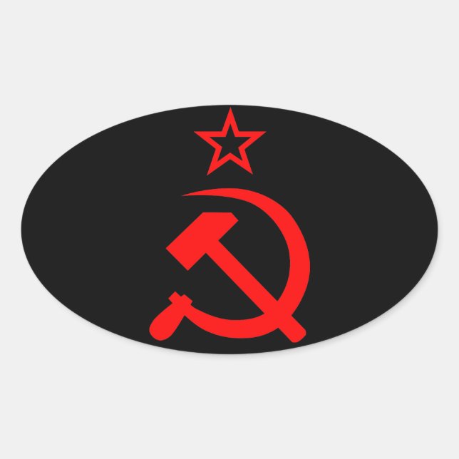 Pegatina Ovalada Soviet 2 (Anverso)