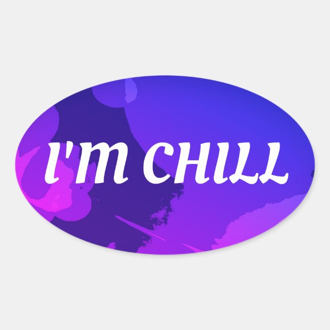 PEGATINA OVALADA SOY CHILL (Anverso)