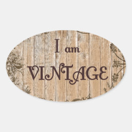 Pegatina Ovalada Soy Vintage