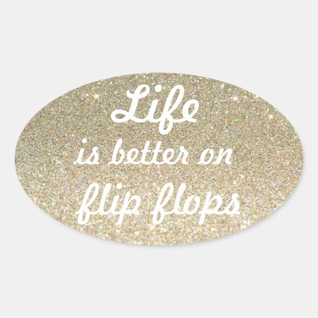 Pegatina Ovalada sparkle koffer sticker (Anverso)