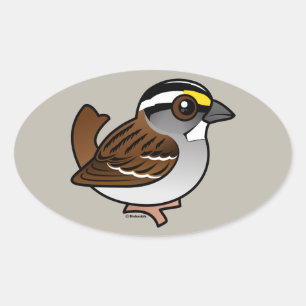 Pegatina Ovalada Sparrow