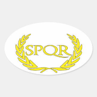 Pegatina Ovalada SPQR Roma