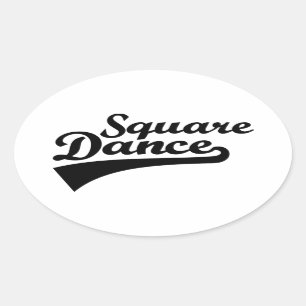 Pegatina Ovalada Square dance