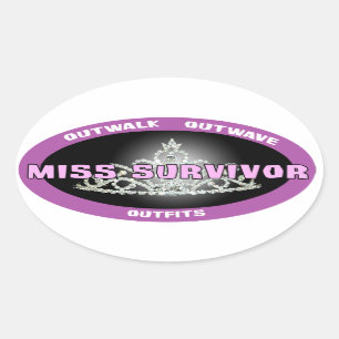 Pegatina Ovalada Srta. Survivor Stickers