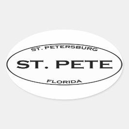 Pegatina Ovalada ST. PETE - San Petersburgo Florida